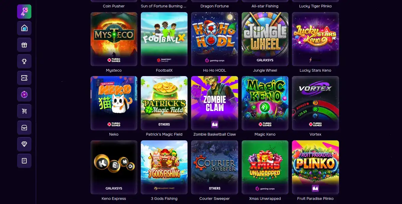 Booi casino интерфейс